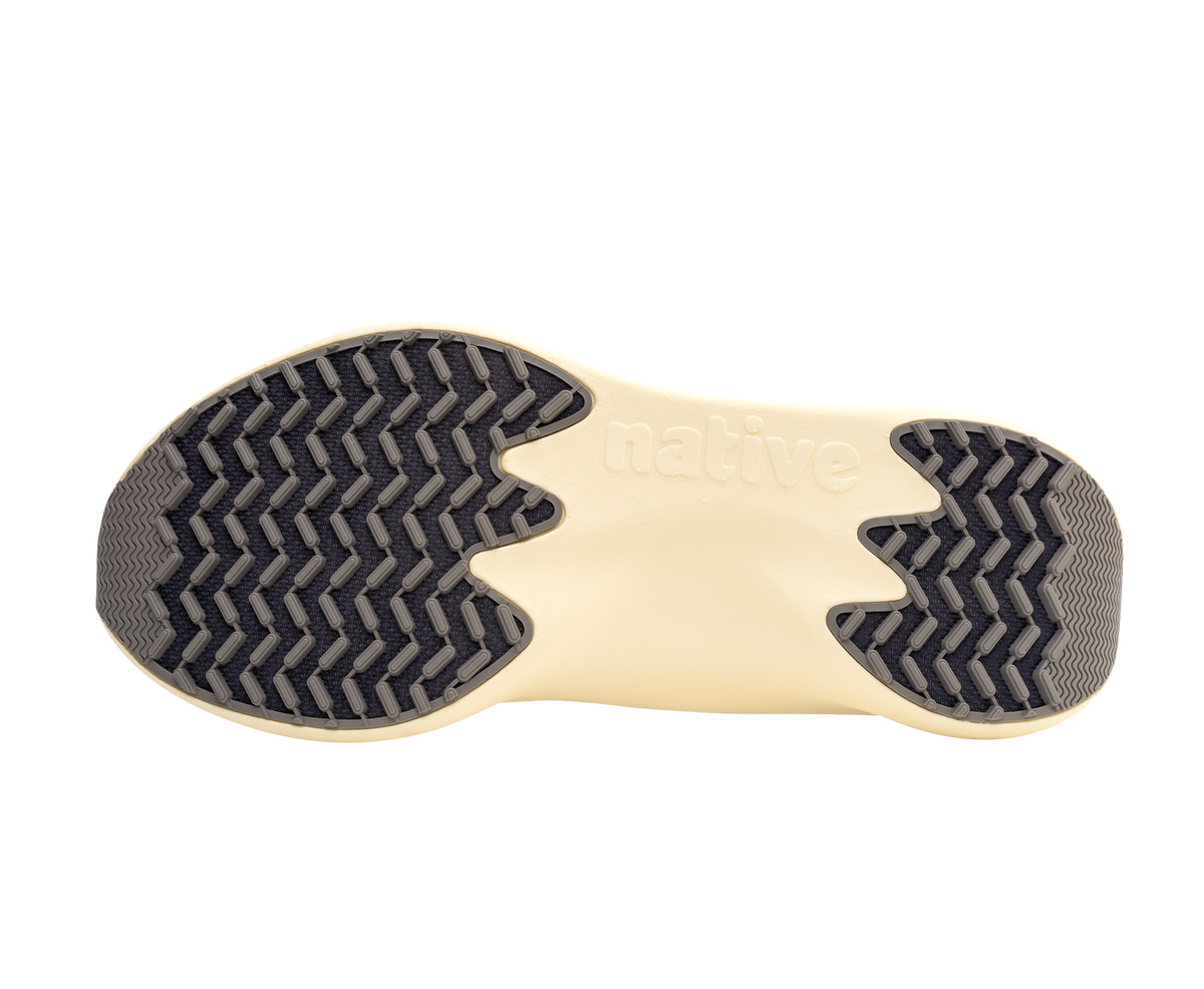 Bottom view of a Native Shoes Apollo 10 | Ghost Grey / Tapioca Off White Footwear in Ghost Grey / Tapioca Off White