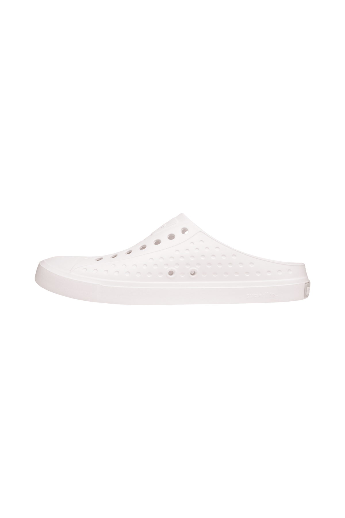 Angled view of a Native Shoes Jefferson Clog Wanderfoam | Shell White / Shell White Footwear in Shell White / Shell White