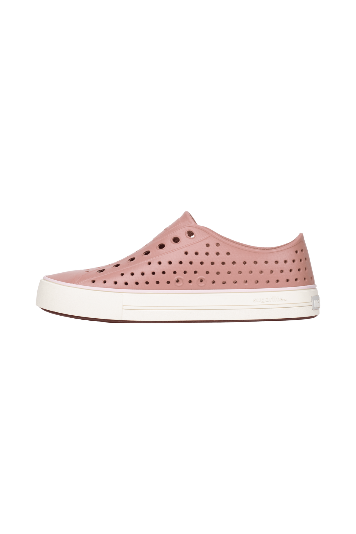 Angled view of a Native Shoes Jefferson Arc Wanderfoam | Caypnk/Whsprwht Footwear in Caypnk/Whsprwht