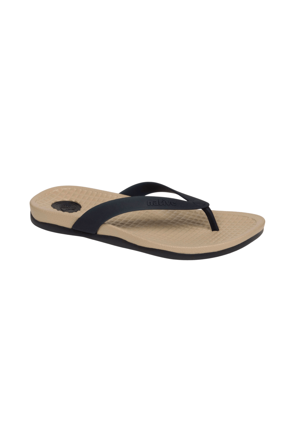 Bottom view of a Native Shoes Paolo Wanderfoam | Flax Tan / Jiffy Black Footwear in Flax Tan / Jiffy Black