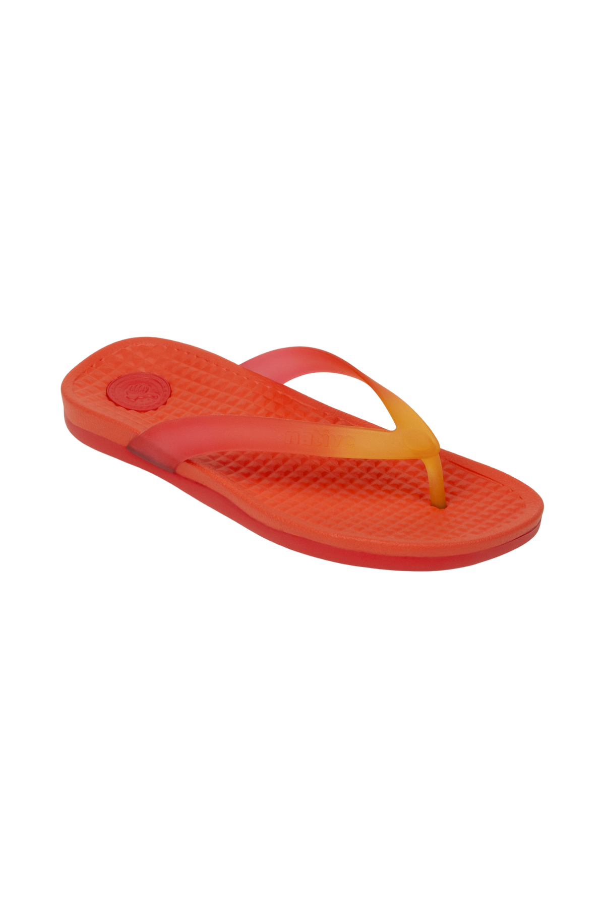 Bottom view of a Native Shoes Paolo Wanderfoam Ombre | Firerd/Trchrd/Trchpynomb Footwear in Firerd/Trchrd/Trchpynomb