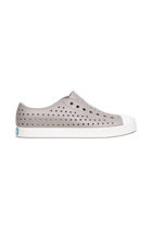 Side view of a Native Shoes Adults Jefferson Footwear in Pigeon Grey / Shell White