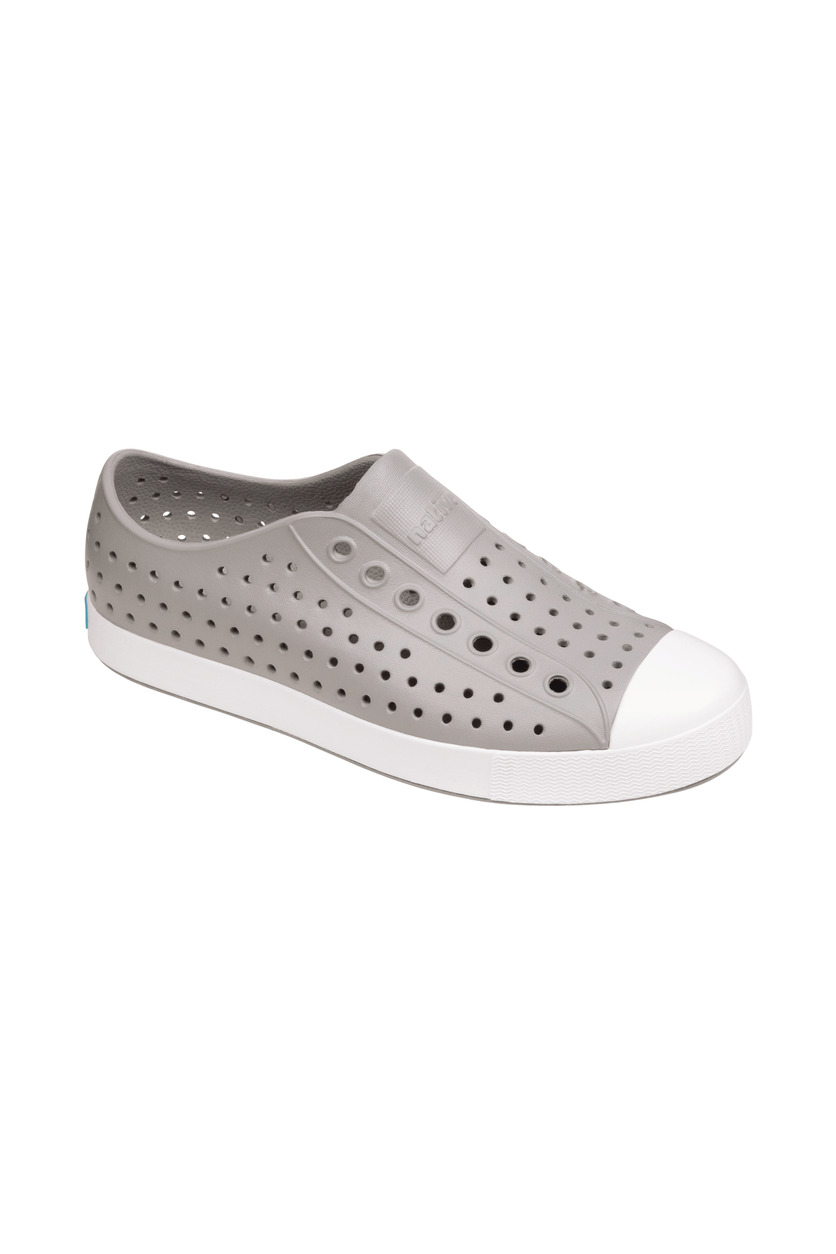 Bottom view of a Native Shoes Jefferson | Pigeon Grey / Shell White Footwear in Pigeon Grey / Shell White