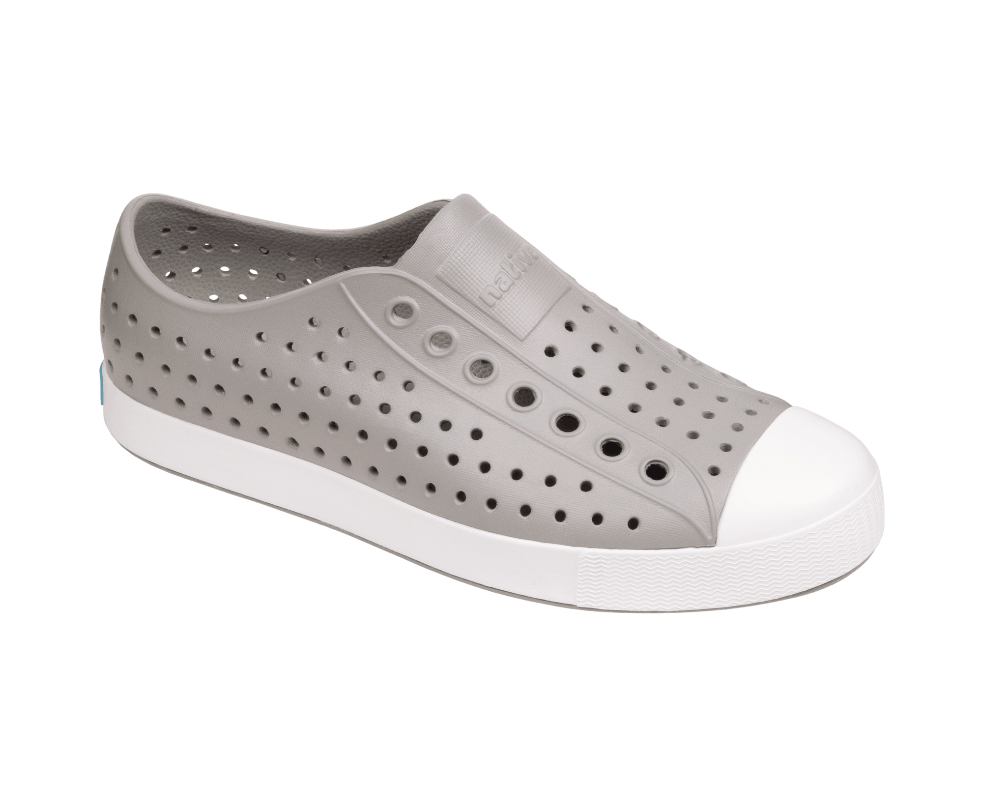 Bottom view of a Native Shoes Jefferson | Pigeon Grey / Shell White Footwear in Pigeon Grey / Shell White
