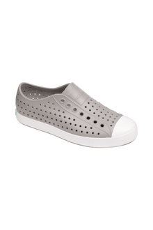 Bottom view of a Native Shoes Jefferson | Pigeon Grey / Shell White Footwear in Pigeon Grey / Shell White