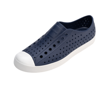 Angled view of a Native Shoes Jefferson | Regatta Blue / Shell White Footwear in Regatta Blue / Shell White