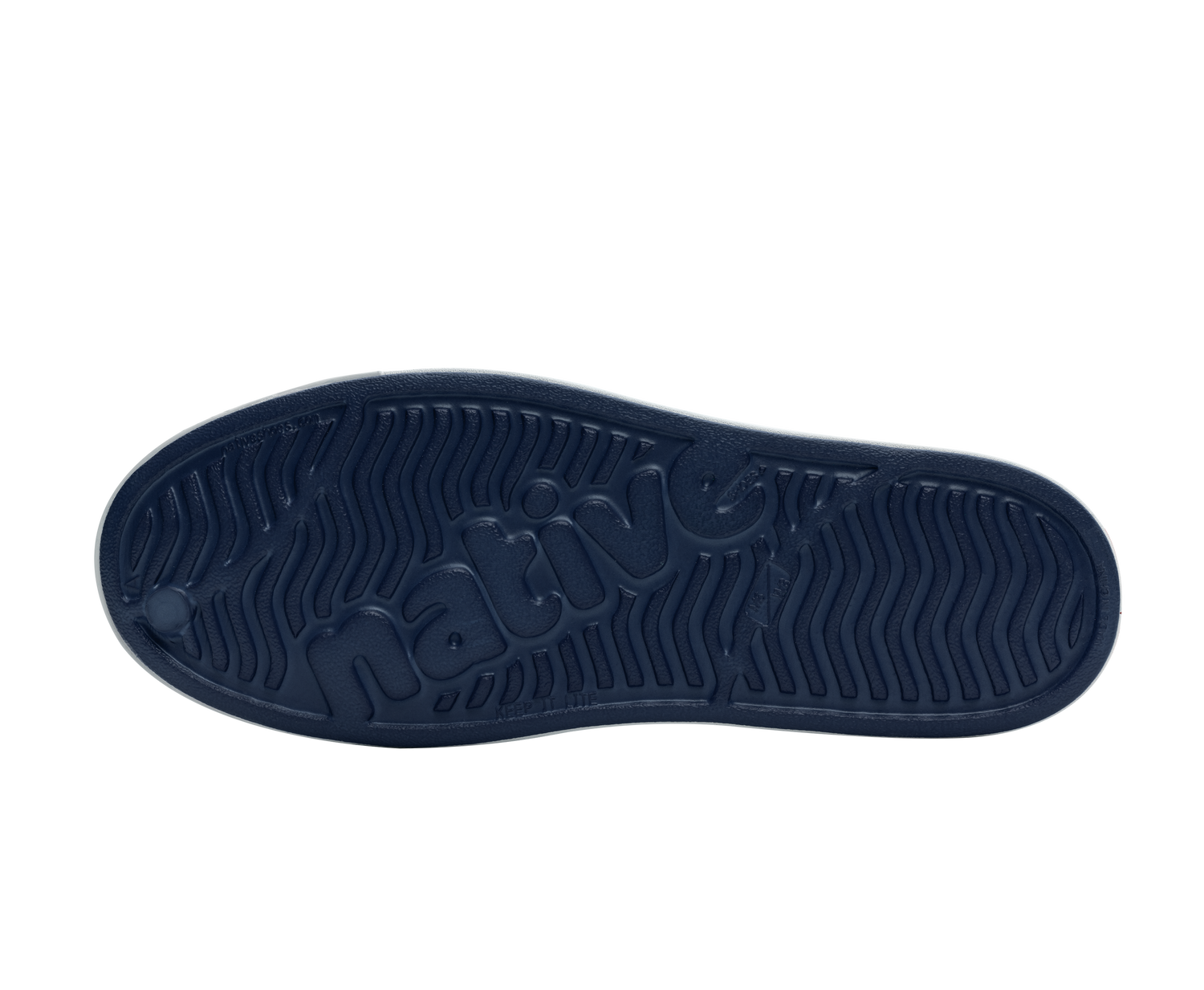 Bottom view of a Native Shoes Jefferson | Regatta Blue / Shell White Footwear in Regatta Blue / Shell White