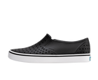 Side view of a Native Shoes Adults Miles Footwear in Jiffy Black / Shell White