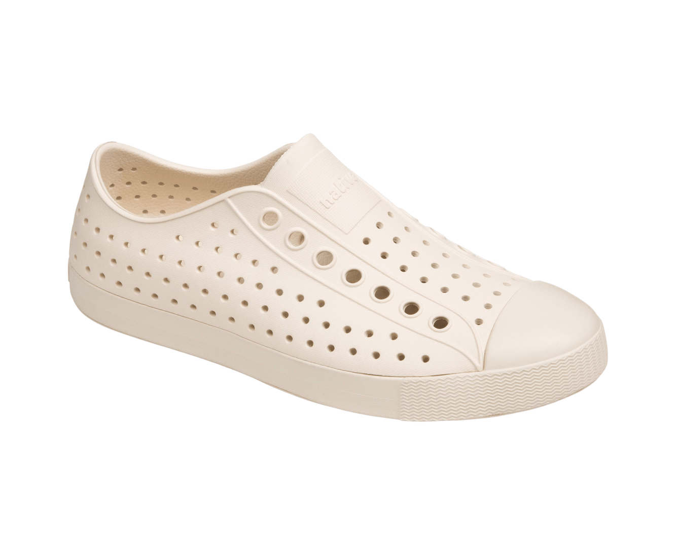 Bottom view of a Native Shoes Jefferson | Bone White / Bone White Footwear in Bone White / Bone White