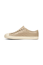 Angled view of a Native Shoes Jefferson | Flax Tan / Bone White Footwear in Flax Tan / Bone White