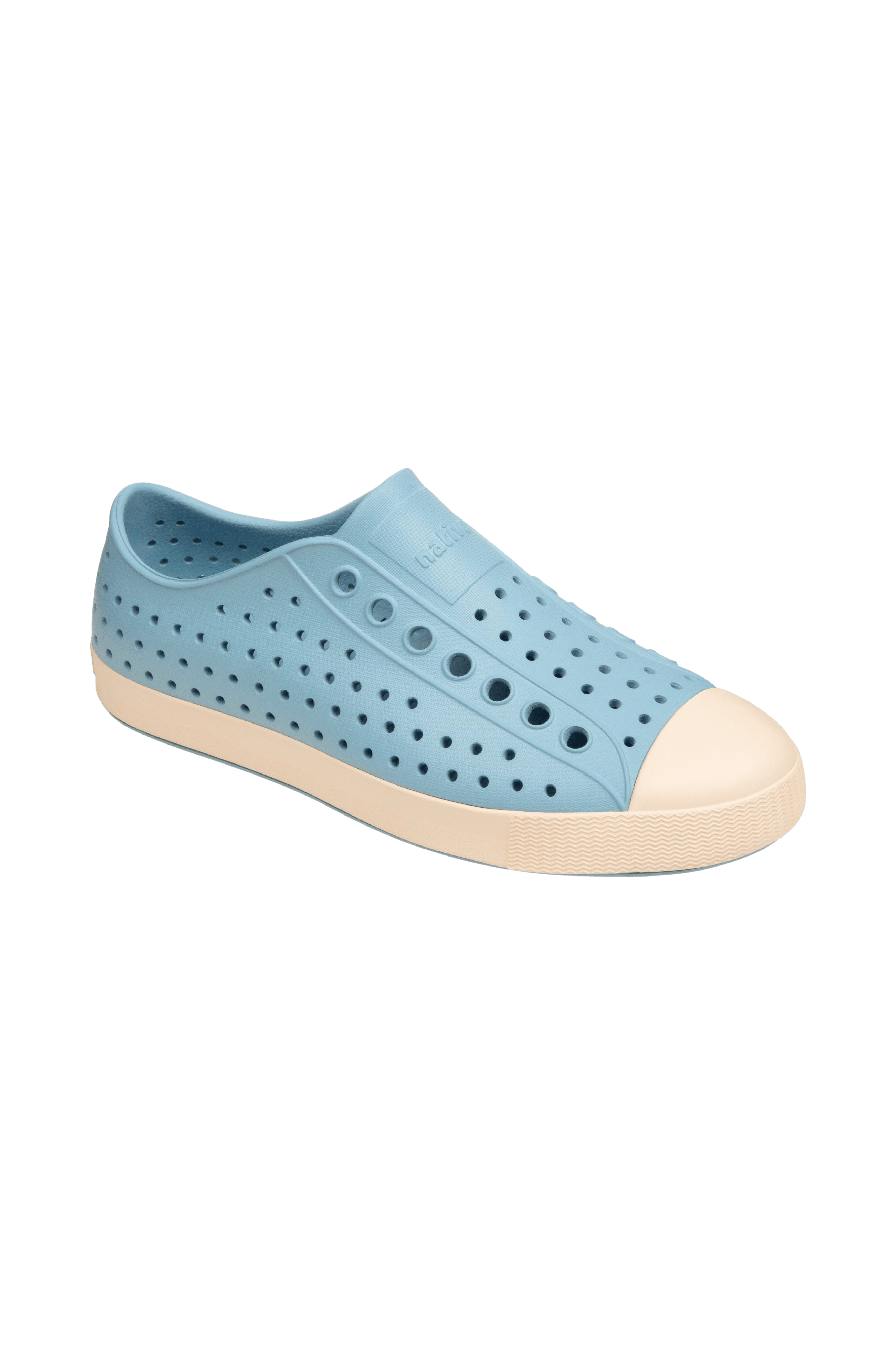 Bottom view of a Native Shoes Jefferson | Flux Blue / Bone White Footwear in Flux Blue / Bone White