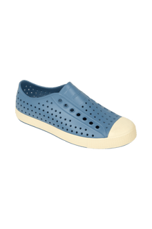 Angled view of a Native Shoes Jefferson | Oasis Blue / Bone White Footwear in Oasis Blue / Bone White