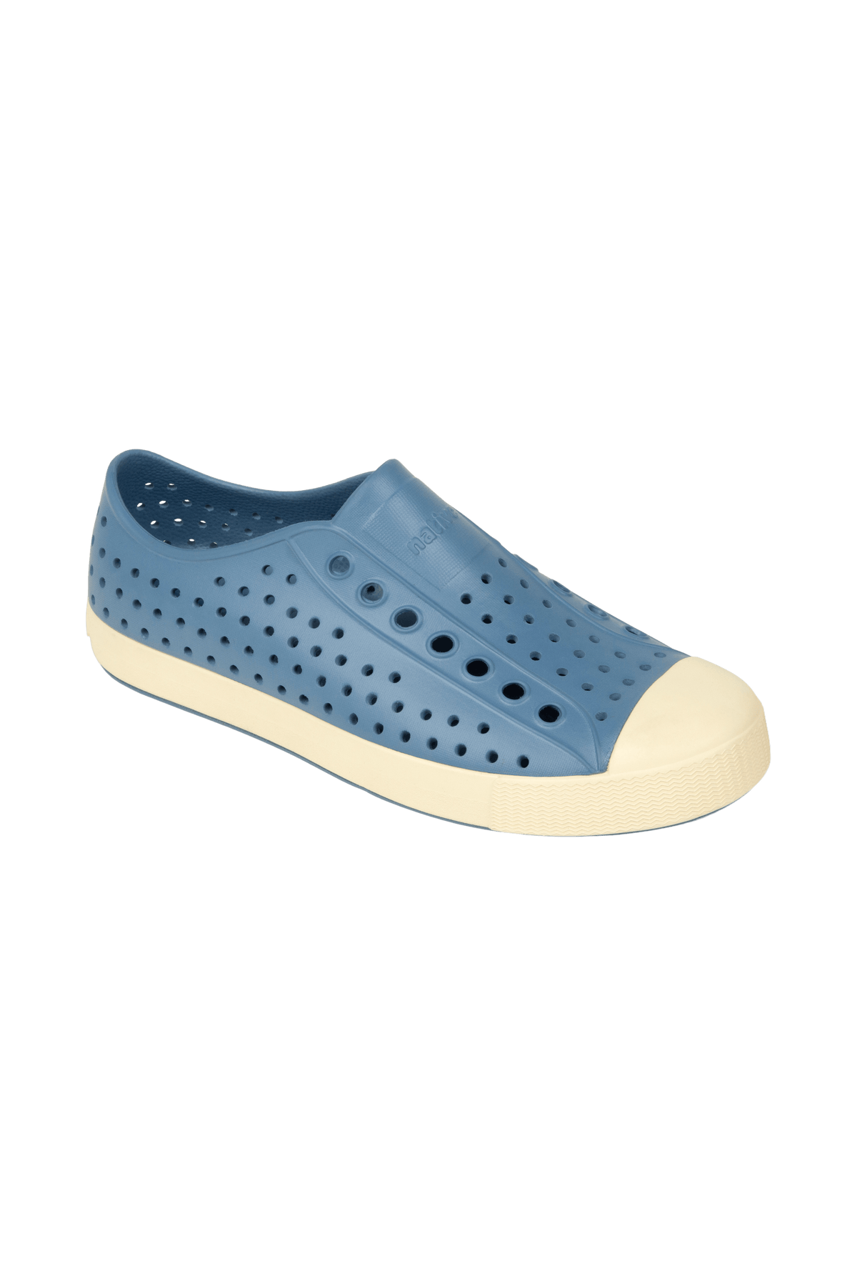 Angled view of a Native Shoes Jefferson | Oasis Blue / Bone White Footwear in Oasis Blue / Bone White