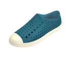 Angled view of a Native Shoes Jefferson | Faded Glory Blue / Bone White Footwear in Faded Glory Blue / Bone White