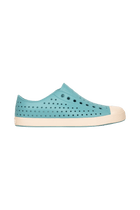 Side view of a Native Shoes Adults Jefferson Footwear in Tktbl/Bnwht