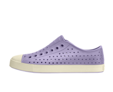 Side view of a Native Shoes Adults Jefferson Footwear in Taro Purple / Bone White
