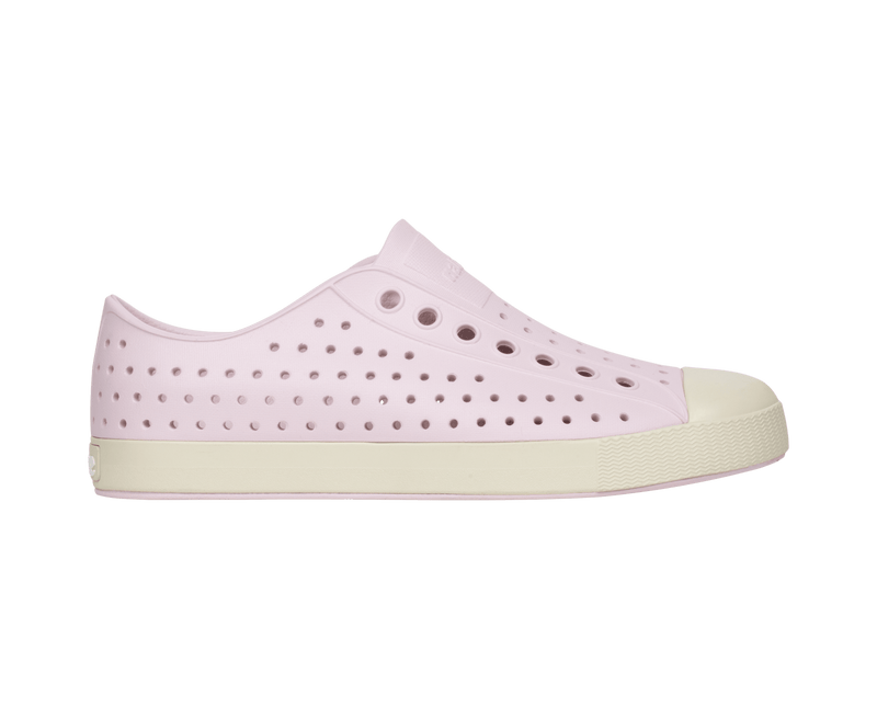 Side view of a Native Shoes Adults Jefferson Footwear in Sumpnk/Bnwht