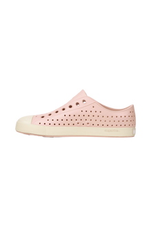 Angled view of a Native Shoes Jefferson | Chameleon Pink / Bone White Footwear in Chameleon Pink / Bone White