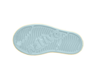 Bottom view of a Native Shoes Kids Jefferson Bloom Print Kids | Dawn Blue / Bone White Speckles / Light Water Footwear in Dawn Blue / Bone White Speckles / Light Water