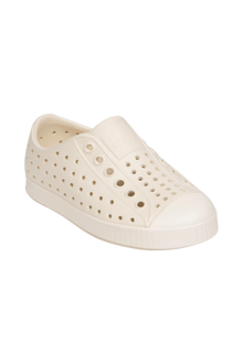 Bottom view of a Native Shoes Kids Jefferson Kids | Bone White / Bone White Footwear in Bone White / Bone White