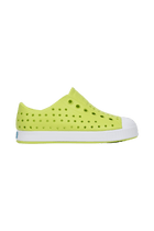 Side view of a Native Shoes Kids Jefferson Kids Footwear in Kingr/Shlwht