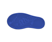 Bottom view of a Native Shoes Kids Jefferson Kids | Uv Blue / Shell White Footwear in Uv Blue / Shell White