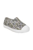 Bottom view of a Native Shoes Kids Jefferson Print Kids | Slkgry/Shlwht/Vetcamo Footwear in Slkgry/Shlwht/Vetcamo