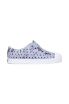 Side view of a Native Shoes Kids Jefferson Print Kids Footwear in Skwybl/Shlwht/Twrlhorses
