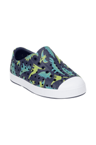 Bottom view of a Native Shoes Kids Jefferson Print Kids | Rgtabl/Shlwht/Tnkdino Footwear in Rgtabl/Shlwht/Tnkdino