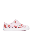 Side view of a Native Shoes Kids Jefferson Print Kids Footwear in Brlypnk/Shlwht/Cherries