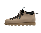Side view of a Native Shoes Adults Fitzsimmons Citylite Footwear in Flax Tan / Flax Tan / Jiffy Black