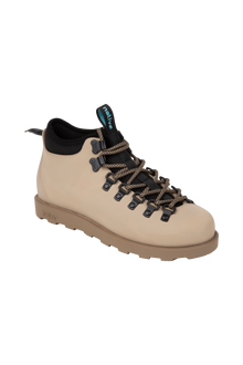 Bottom view of a Native Shoes Fitzsimmons Citylite | Flax Tan / Flax Tan / Jiffy Black Footwear in Flax Tan / Flax Tan / Jiffy Black