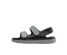 Side view of a Native Shoes Kids Chase Kids Footwear in Jiffy Black / Satellite Grey