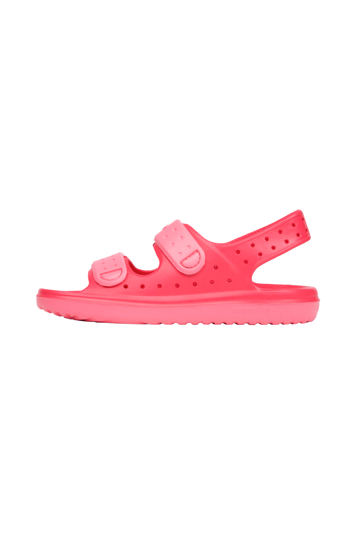 Bottom view of a Native Shoes Kids Chase Kids | Popsicle Pink / Flamingo Pink Footwear in Popsicle Pink / Flamingo Pink