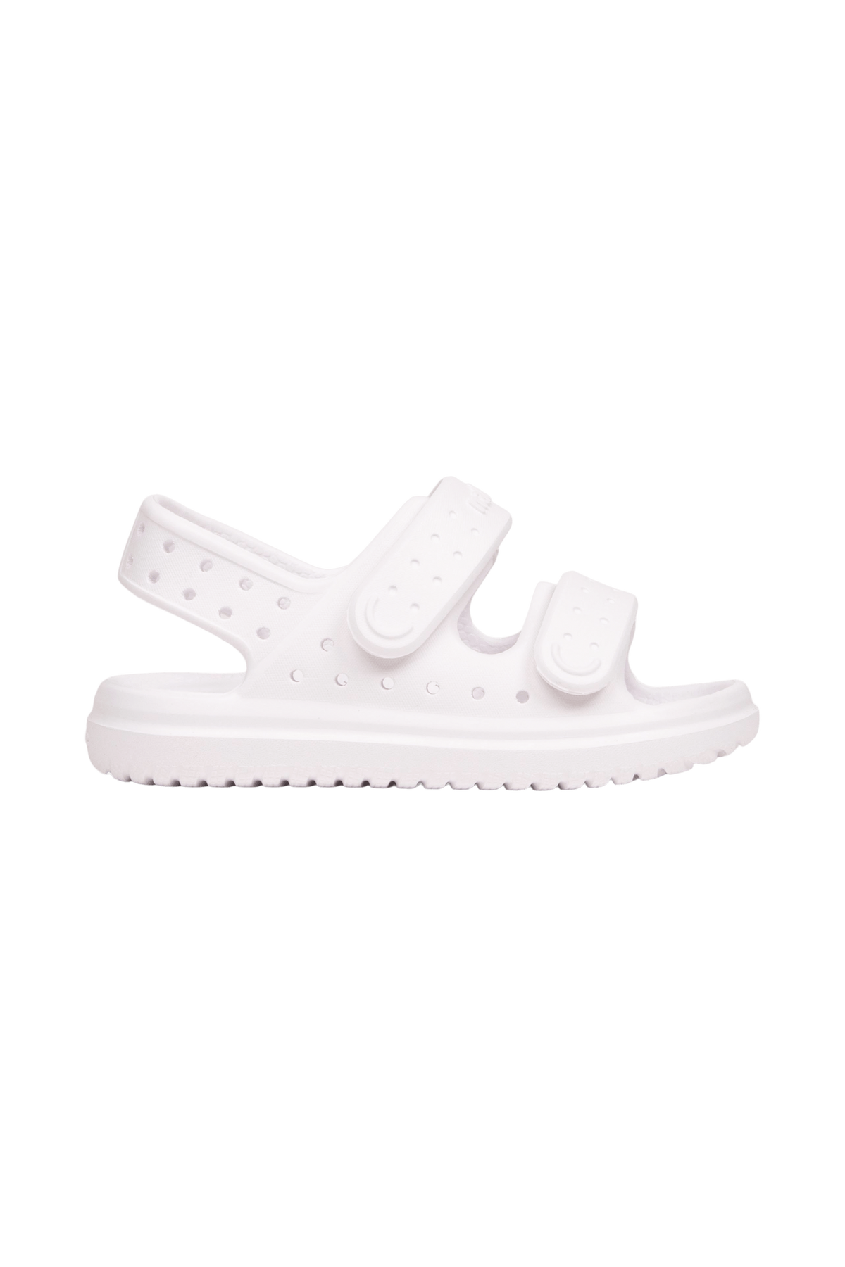 Side view of a Native Shoes Kids Chase Kids Footwear in Shell White / Shell White
