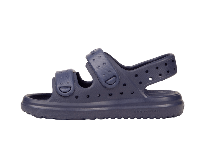 Angled view of a Native Shoes Kids Chase Kids | Regatta Blue / Regatta Blue Footwear in Regatta Blue / Regatta Blue