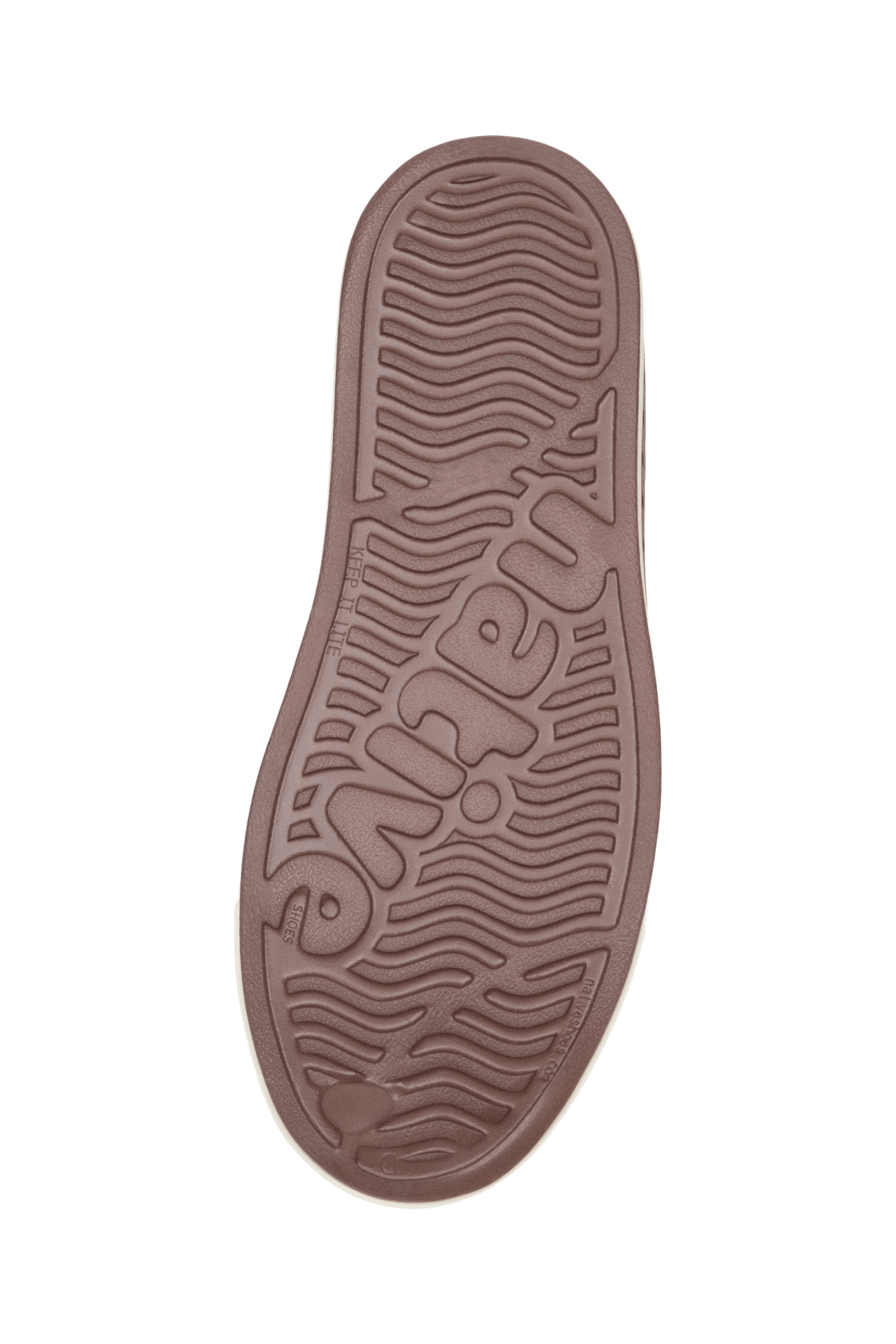 Bottom view of a Native Shoes™ Adults Jefferson Footwear in Bitter Brown / Bone White