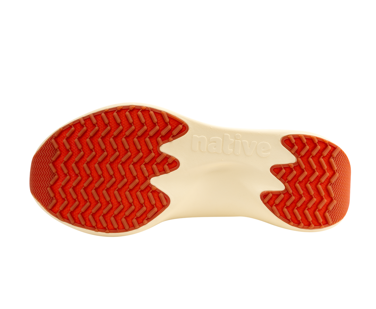 Bottom view of a Native Shoes Apollo 10 | Quicksand Brown / Tapioca Off White Footwear in Quicksand Brown / Tapioca Off White