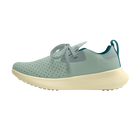 Side view of a Native Shoes Adults Apollo 10 Footwear in Relax Green / Tapioca Off White