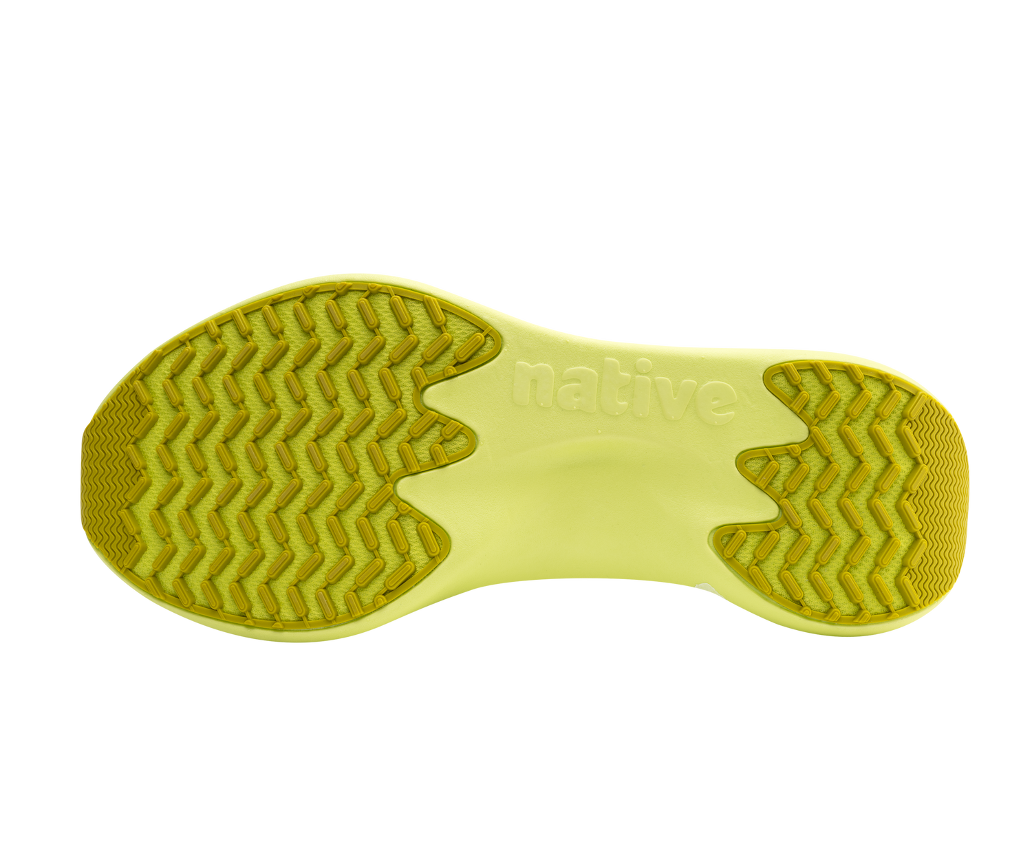 Bottom view of a Native Shoes Apollo 10 Roam | Flax Tan / Peaceful Green Footwear in Flax Tan / Peaceful Green