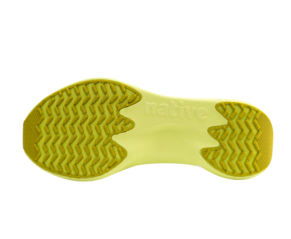 Bottom view of a Native Shoes Apollo 10 Roam | Flax Tan / Peaceful Green Footwear in Flax Tan / Peaceful Green