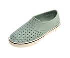 Angled view of a Native Shoes Miles Wanderfoam | Relax Green / Bone White Footwear in Relax Green / Bone White