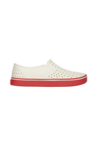 Side view of a Native Shoes Adults Miles Wanderfoam Footwear in Bnwht/Luckrd
