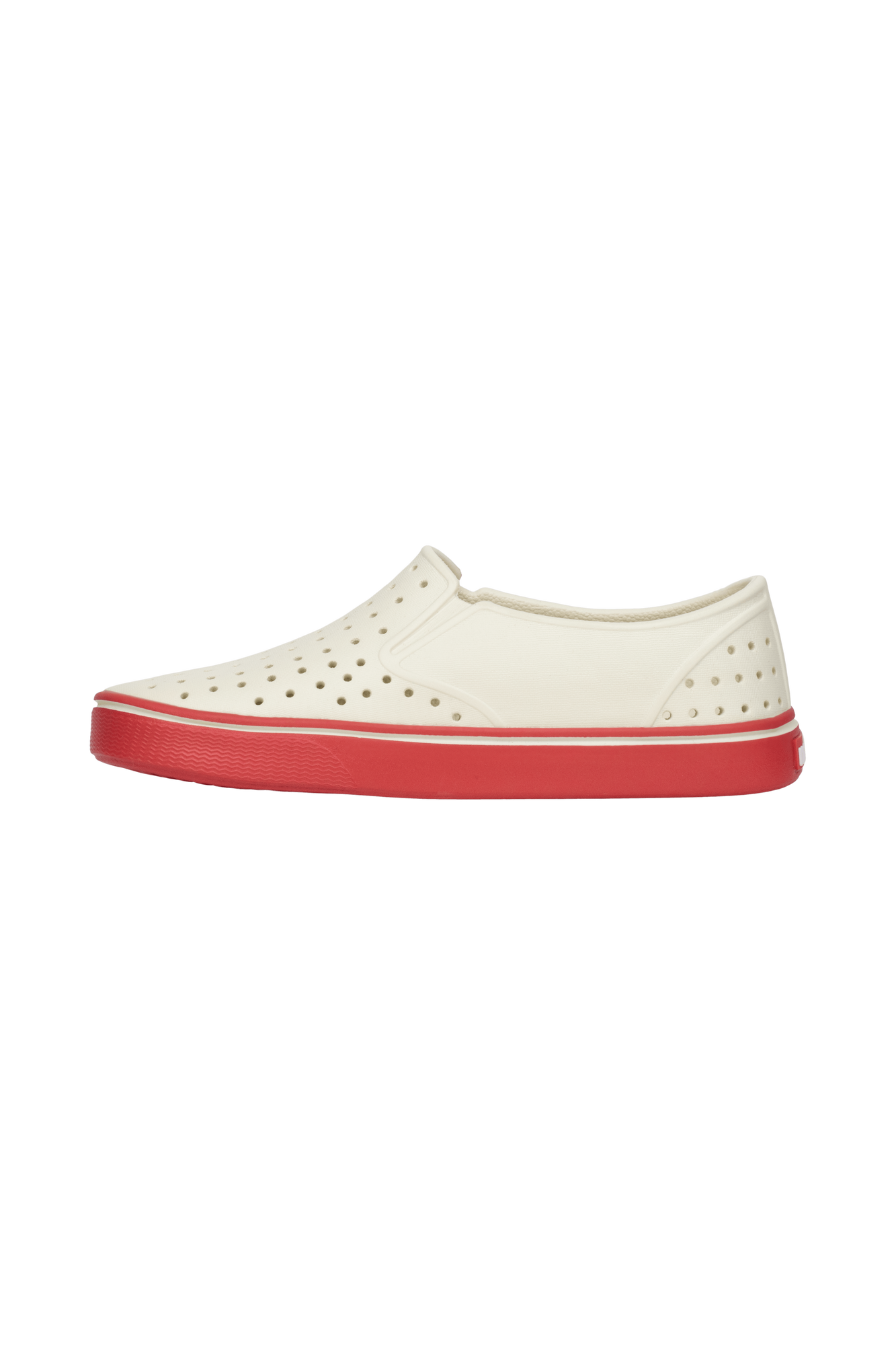 Angled view of a Native Shoes Miles Wanderfoam | Bnwht/Luckrd Footwear in Bnwht/Luckrd