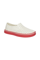 Bottom view of a Native Shoes Miles Wanderfoam | Bnwht/Luckrd Footwear in Bnwht/Luckrd