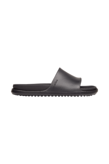Side view of a Native Shoes Adults Spencer Lx Wanderfoam Footwear in Jiffy Black / Jiffy Black