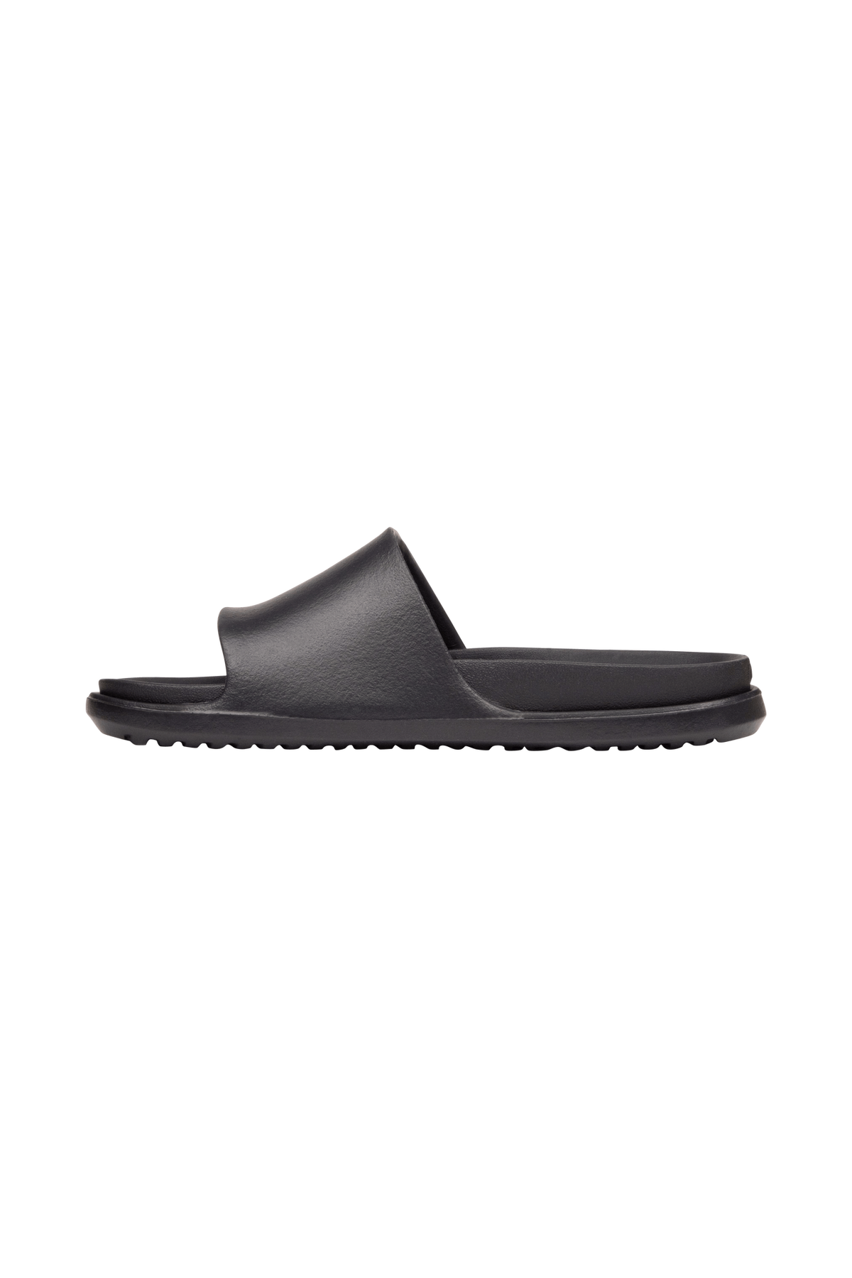 Angled view of a Native Shoes Spencer Lx Wanderfoam | Jiffy Black / Jiffy Black Footwear in Jiffy Black / Jiffy Black