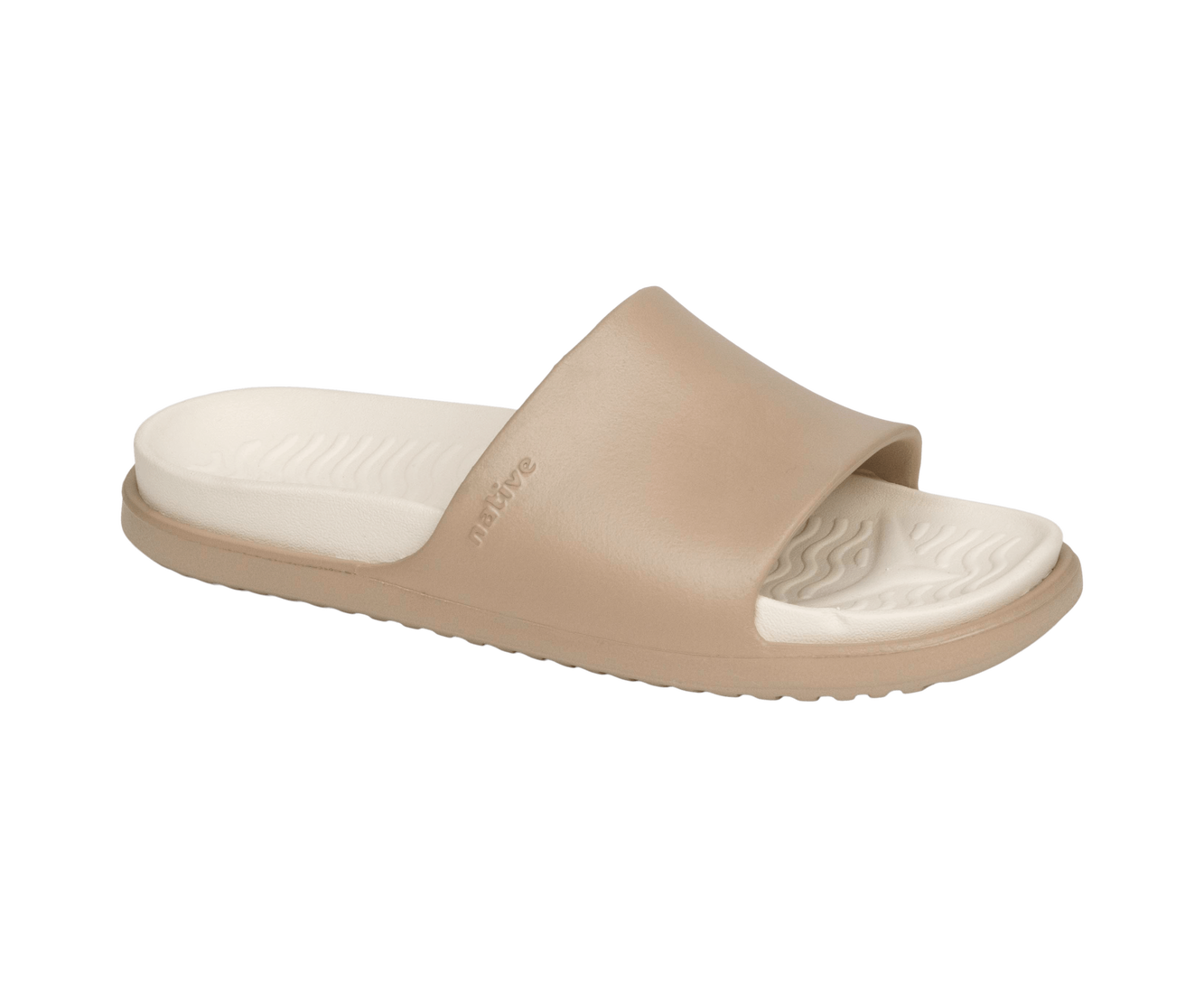 Bottom view of a Native Shoes Spencer Lx Wanderfoam | Flax Tan / Bone White Footwear in Flax Tan / Bone White