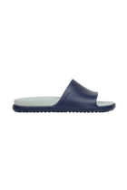 Side view of a Native Shoes Adults Spencer Lx Wanderfoam Footwear in Regatta Blue / Hyams Grey