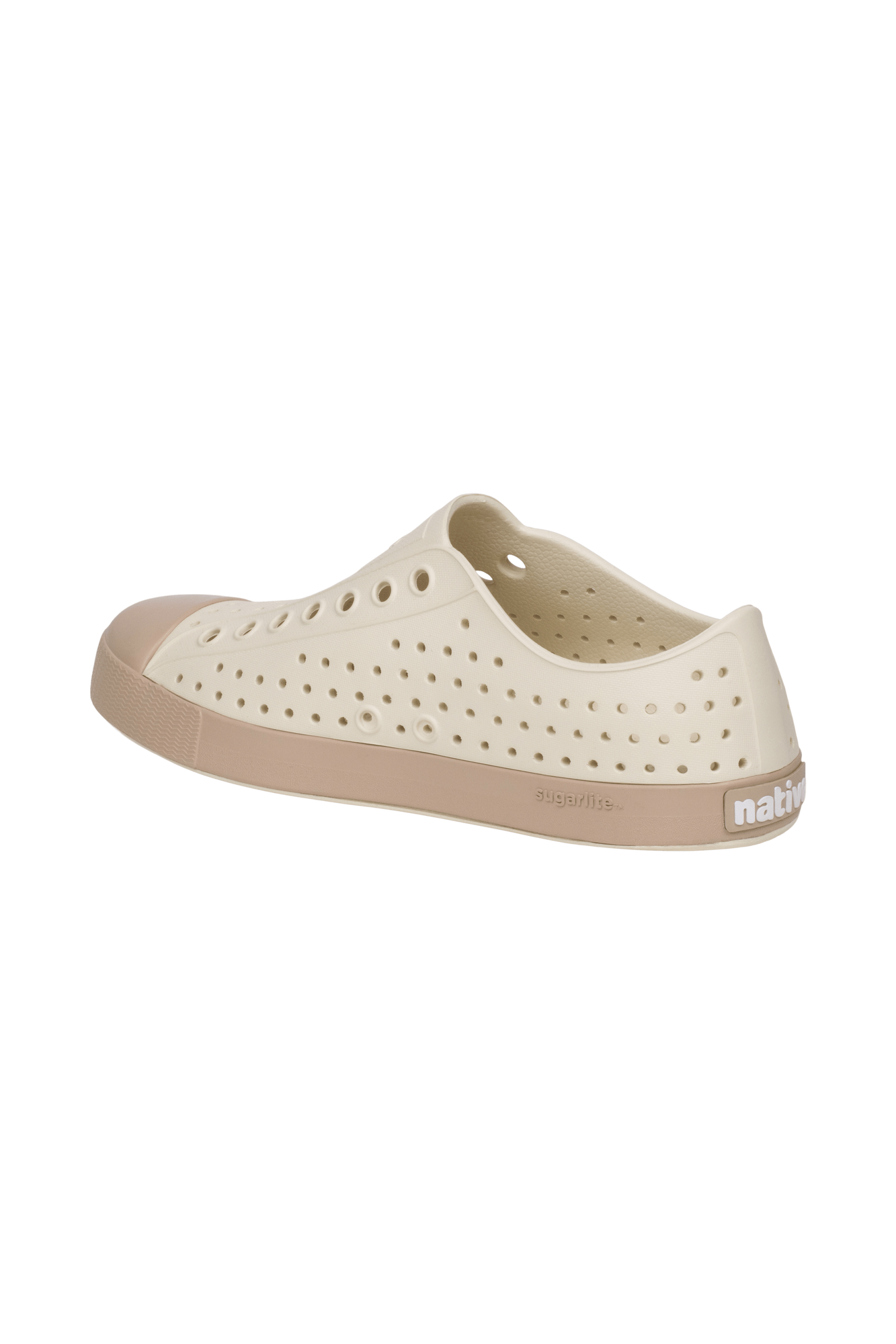 Bottom view of a Native Shoes Jefferson Wanderfoam Block | Bnwht/Flxtn/Campvanbloc Footwear in Bnwht/Flxtn/Campvanbloc